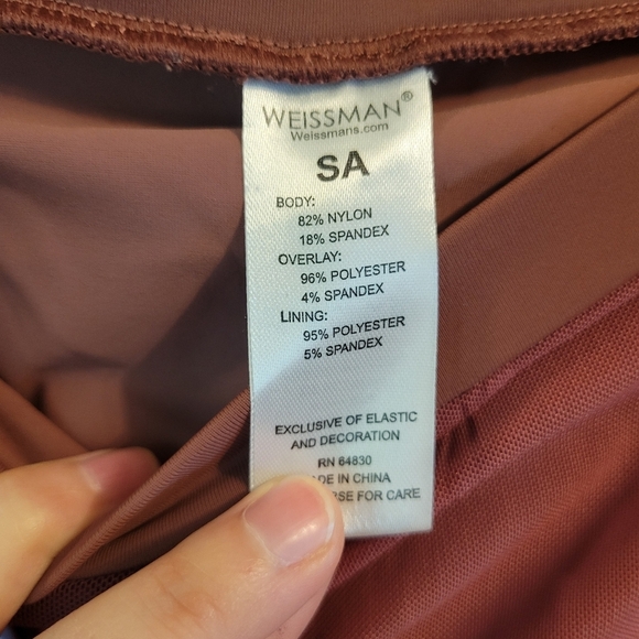 Weissmans Golden Hour 2pc Crop Top And Sheer Pant Set - Picture 9 of 10